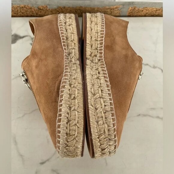 Alexander Wang Tan Devon Suede Espadrille Flats 37 - Picture 10 of 14